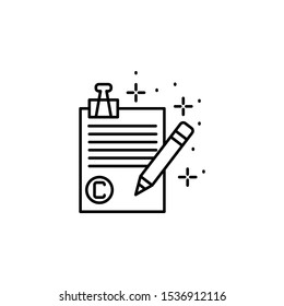 Pencil text copywriting icon. Element of copywriting icon