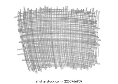 Textura de lápiz aislada sobre fondo blanco. Elemento de diseño dibujado a mano. Imagen generada digitalmente. Ilustración vectorial, Eps 10.
