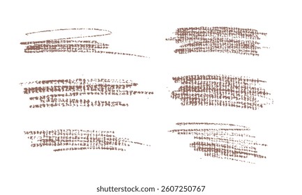 Pencil textures set in mocha for artistic applications and design