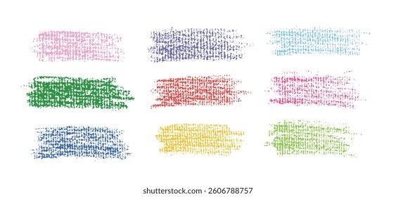 Pencil textures in various colors for creative artistic projects