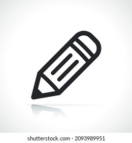 pencil thin line icon isolated