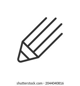 Pencil thin line icon. Symbol in trendy outline style. Premium design for web and apps. Perfect for UI.