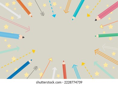 Pencil This is a lively background illustration (the new semester campaign is written in Japanese)