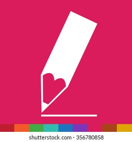 Pencil Tip Icon Illustration synbol design
