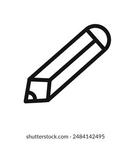 pencil tool black and white vector sign
