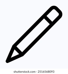 Pencil Tool Icon, Back To School Pencil, Isolated Lineal Vector Icon.
