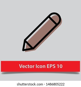 pencil tool icon from editing tools collection for mobile concept and web apps icon eps 10