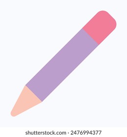 Pencil Tool Icon, Flat Style Isolated Vector Icon.
