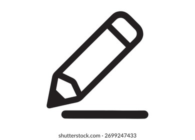 Símbolo de herramienta de lápiz que representa la creación, escritura o edición.