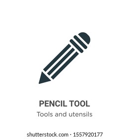 Pencil tool vector icon on white background. Flat vector pencil tool icon symbol sign from modern tools and utensils collection for mobile concept and web apps design.