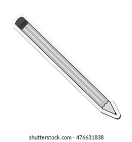 pencil tool write office draw object icon. Flat and isolated design. Vector illustration