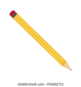 pencil tool write office draw object icon. Flat and isolated design. Vector illustration