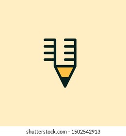 Pencil Tools Outline Icon Modern Logo
