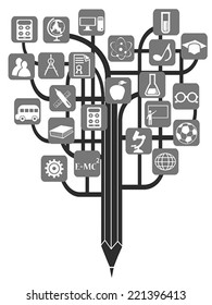 pencil tree for education 
