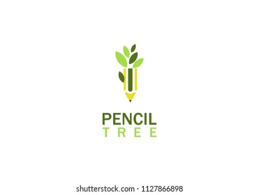 Pencil tree education logo