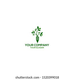 Pencil Tree Education Logo Design Vector
