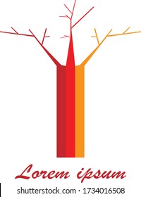 Pencil tree education logo design vector stock