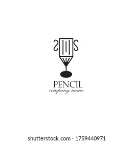 pencil trophy icon outline template. vector design
