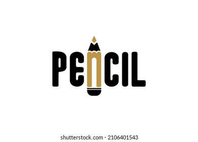 Pencil Typography Smart and Unique Logotype design