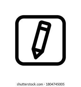 Pencil (User Interface) icon outline vector. isolated on white background