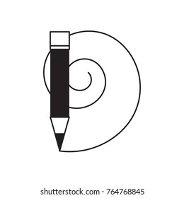 pencil utensil icon image