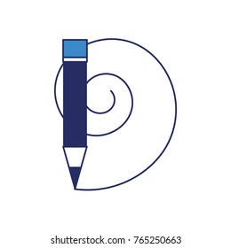 pencil utensil icon image