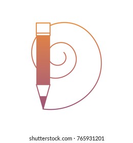 pencil utensil icon image