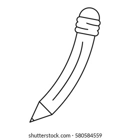 pencil utensil write icon thin line