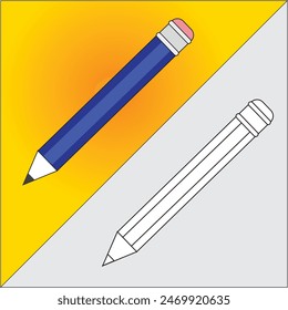 Pencil vector art and EPS file. 