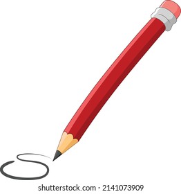 Pencil Vector Art Illustration Stock Vector (Royalty Free) 2141073909 ...