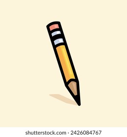 Ilustración de arte vectorial de lápiz sobre fondo aislado. Ilustración vectorial del Día Mundial del Arte sobre fondo aislado