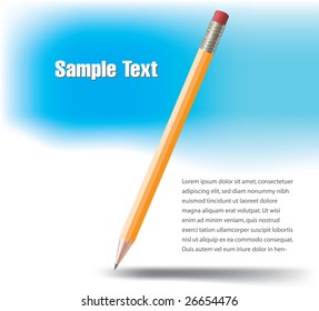 A pencil vector background with space for text
