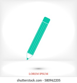 pencil vector, best flat icon, EPS