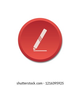 Pencil vector button, web design element
