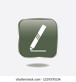 Pencil vector button, web design element