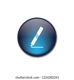 Pencil vector button, web design element