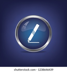 Pencil vector button, web design element