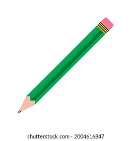 Bleistift-Vektorclip-Design auf weißem Hintergrund.