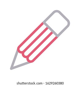 pencil vector color line icon 