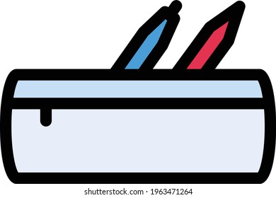 pencil vector color line icon