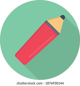 pencil vector colour flat icon