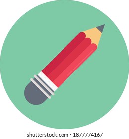 pencil vector colour flat icon