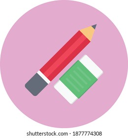pencil vector colour flat icon