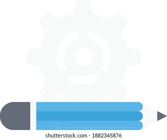 pencil vector colour flat icon