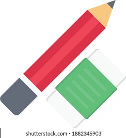 pencil vector colour flat icon