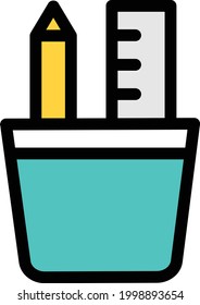 Bleistift-Vektorfarbsymbol