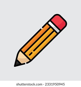 Vector de lápiz. Cortar archivos para Cricut y Silhouette. De color. 2