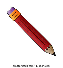 pencil vector design. digital hand drawn. halftone texture