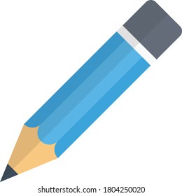 pencil vector flat color icon 