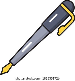 icono de color plano vectorial de lápiz 